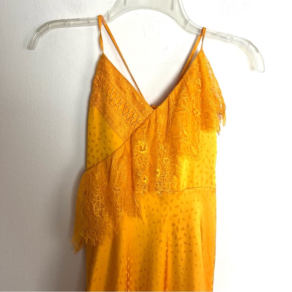 Self Portrait Frilled Jacquard Satin Ruffle Dress - Picture 7 of 11